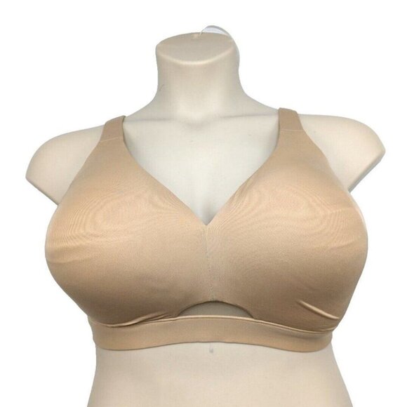 FLAW - Cacique Lane Bryant Bra Comfort Bliss Lightly Lined No Wire 40DD Cafe - Picture 4 of 10